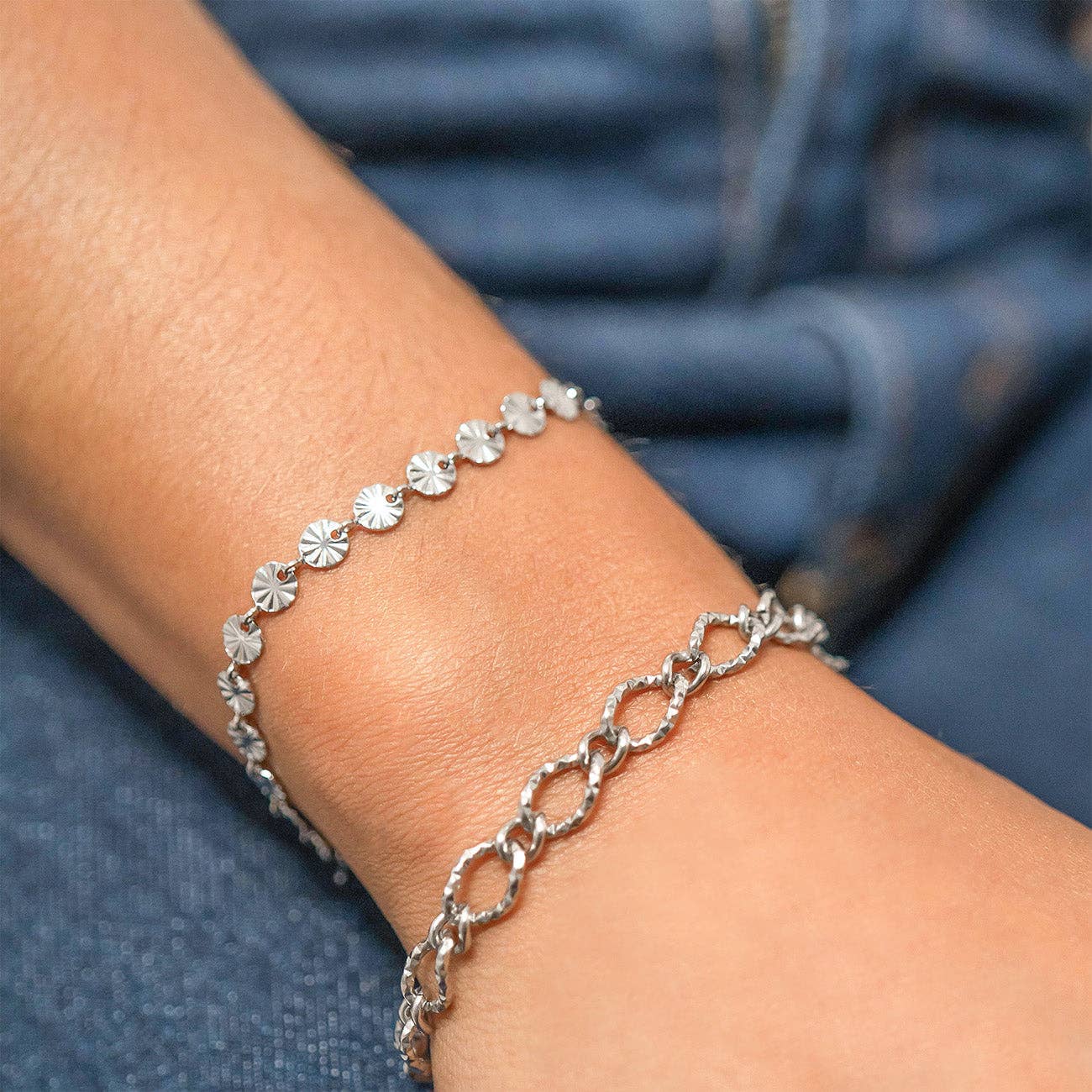 Sunburst Chain Bracelet - 18K Gold PVD