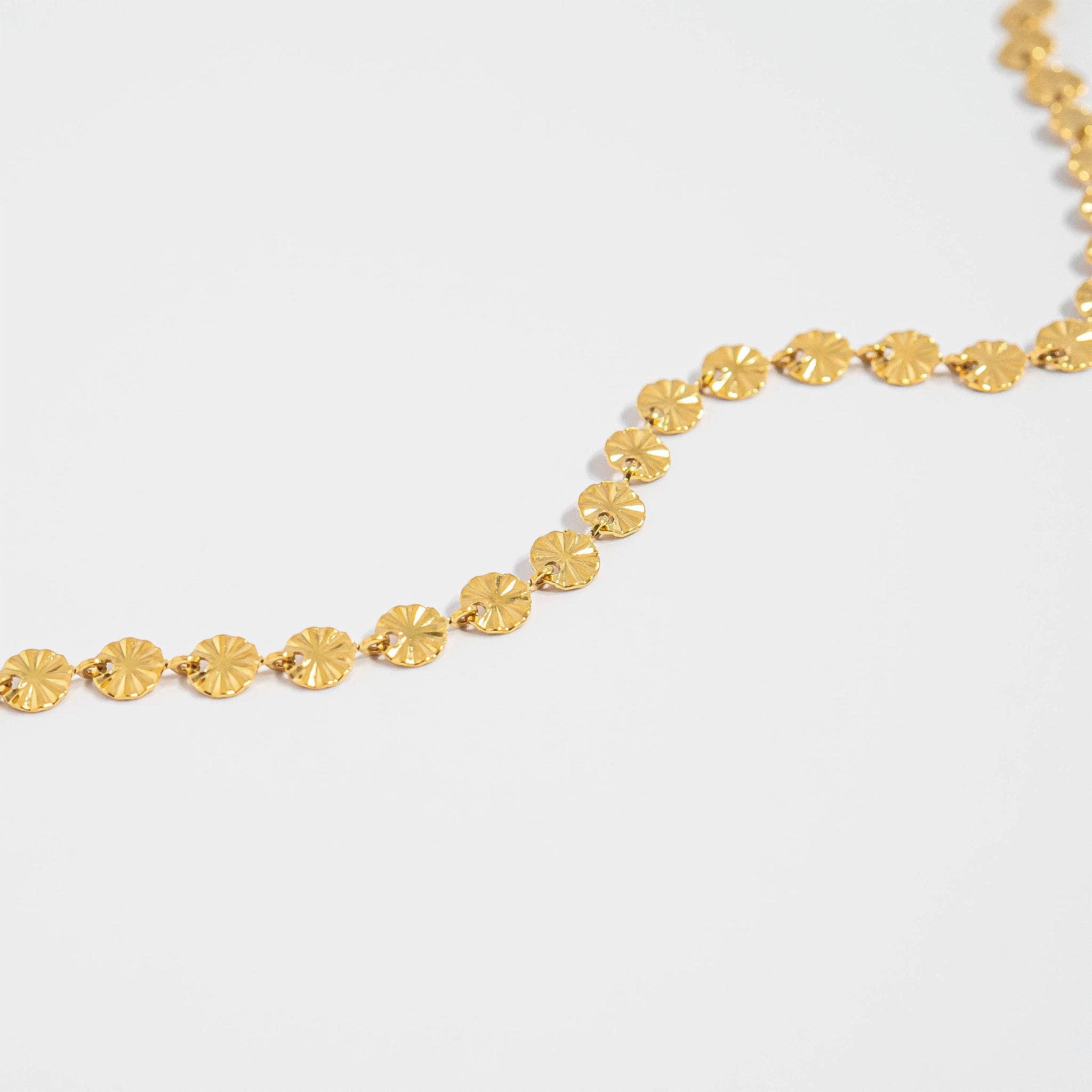 Sunburst Chain Bracelet - 18K Gold PVD