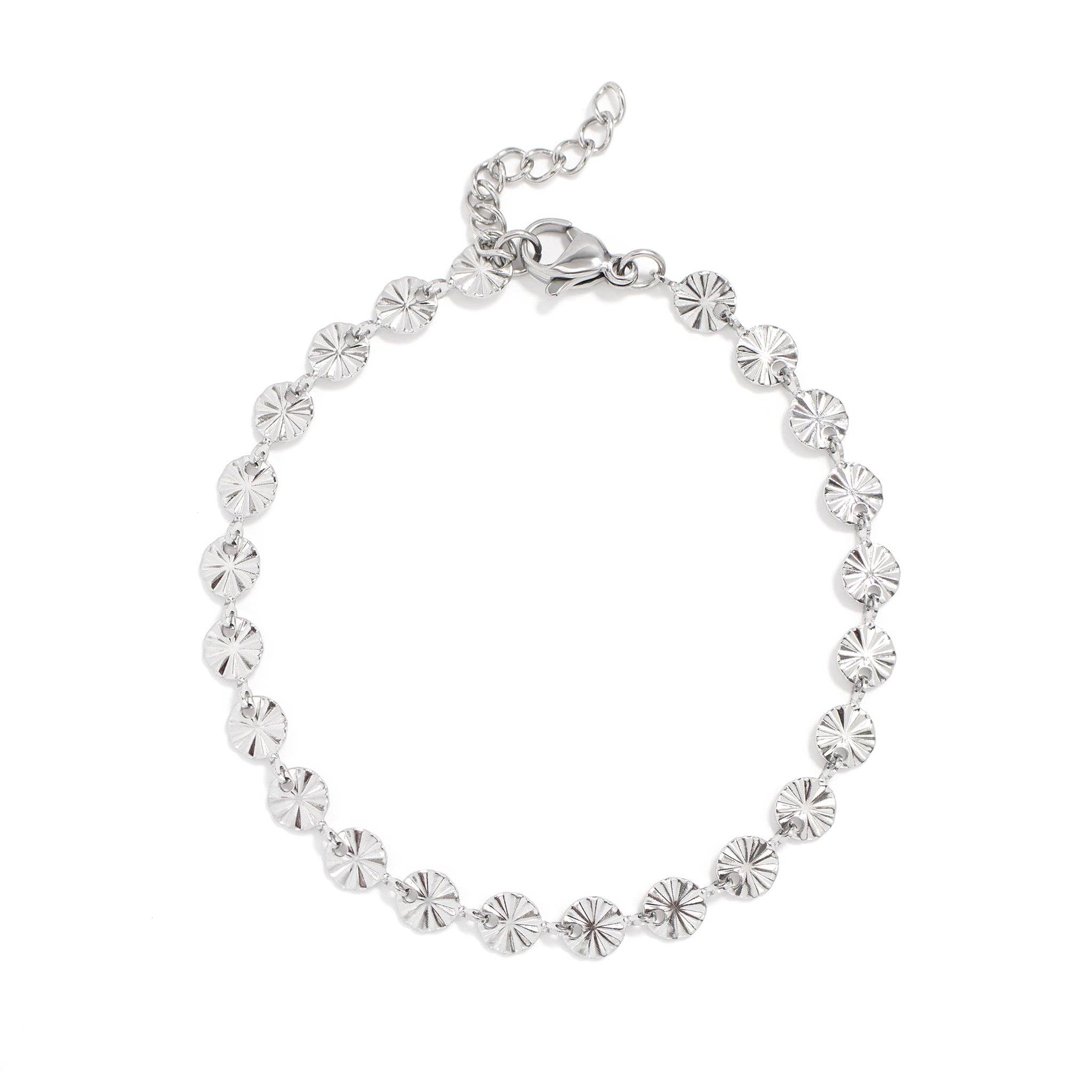 Sunburst Chain Bracelet - 18K Gold PVD